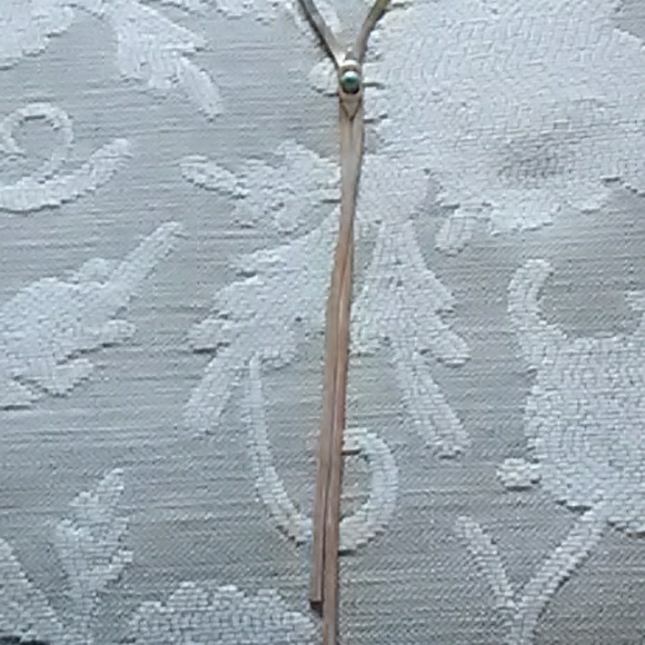 Gold/turquoise layered necklace - Picture 2 of 4